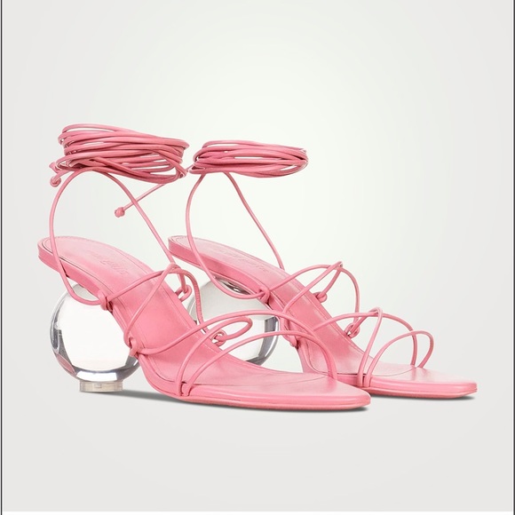 Cult Gaia Su Ankle-Tie Open Toe Sandals Pink - Picture 3 of 11